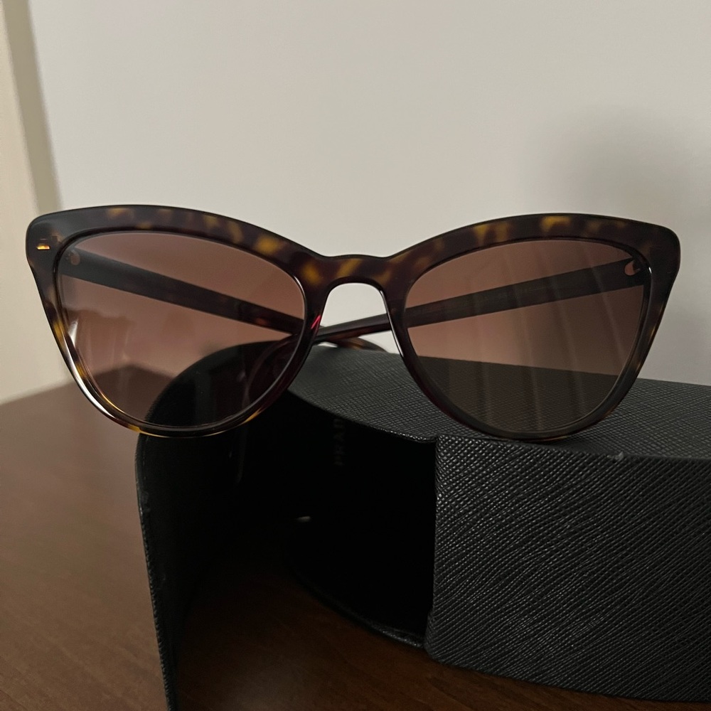 Prada Cat Eye Tortoise Shell Sunglasses SPR01V